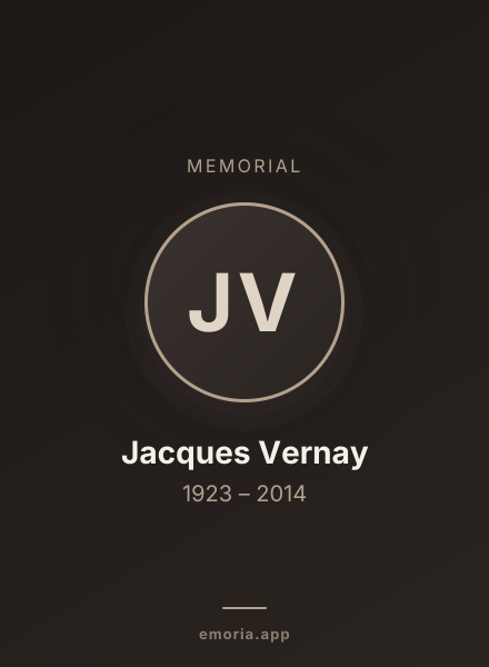 Memorial portrait of Jacques Vernay