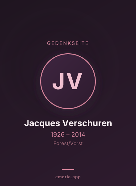 Gedenkportrait von Jacques Verschuren