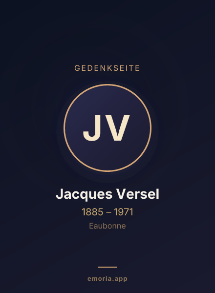 Gedenkportrait von Jacques Versel