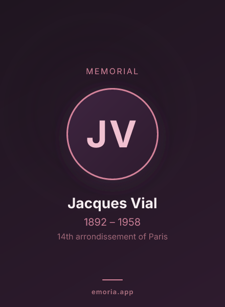 Memorial portrait of Jacques Vial