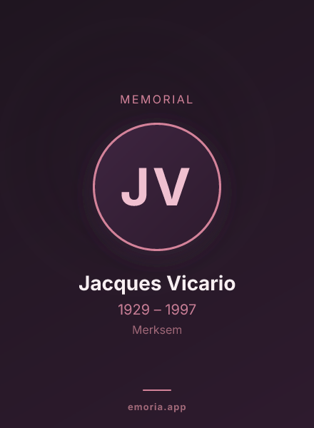 Memorial portrait of Jacques Vicario