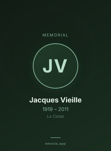 Memorial portrait of Jacques Vieille
