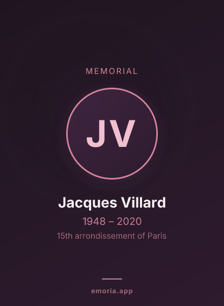 Memorial portrait of Jacques Villard