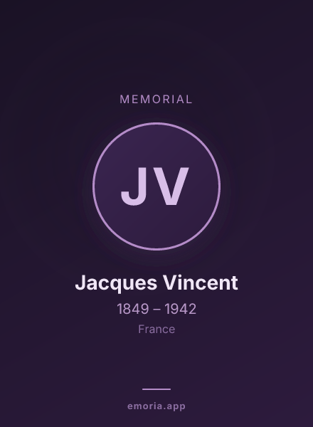 Memorial portrait of Jacques Vincent