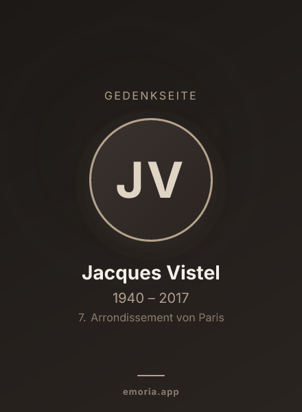 Gedenkportrait von Jacques Vistel