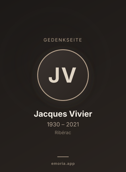 Gedenkportrait von Jacques Vivier