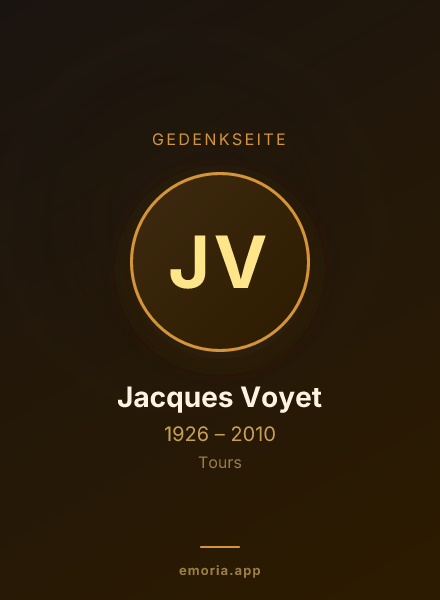 Gedenkportrait von Jacques Voyet