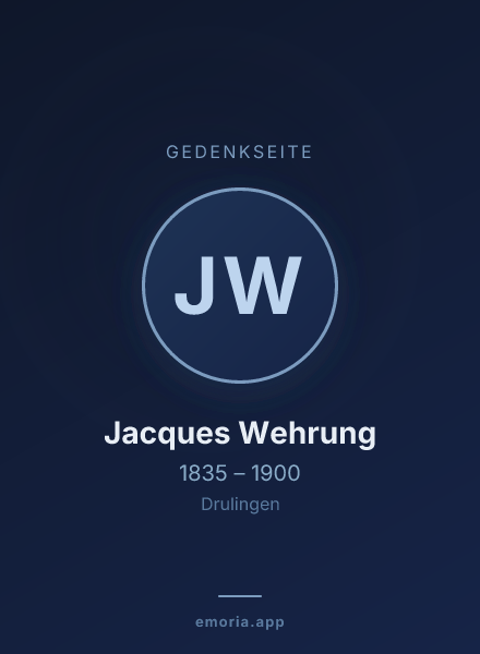 Gedenkportrait von Jacques Wehrung