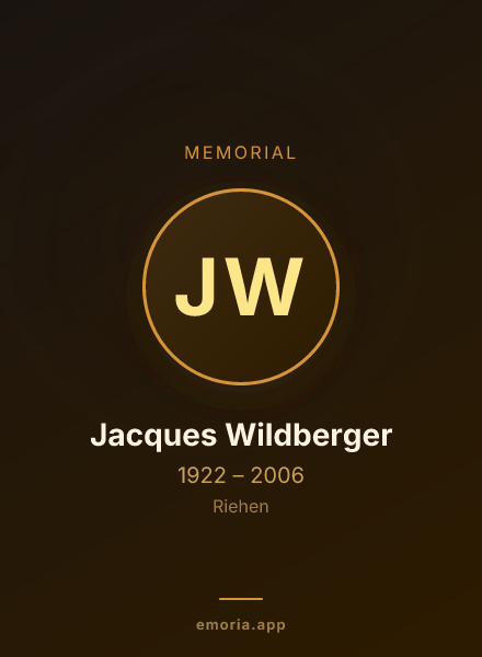 Memorial portrait of Jacques Wildberger