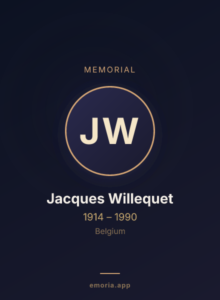 Memorial portrait of Jacques Willequet