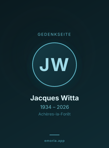 Gedenkportrait von Jacques Witta