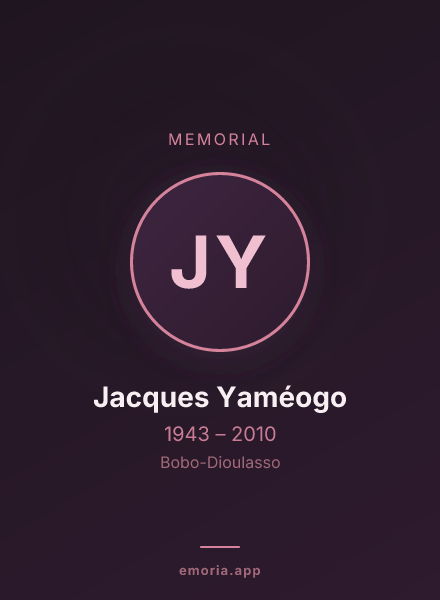 Memorial portrait of Jacques Yaméogo