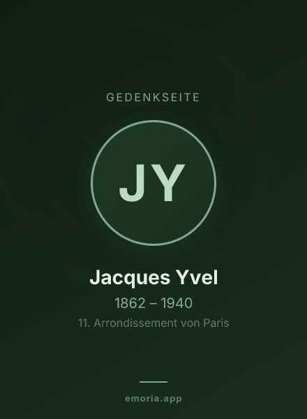 Gedenkportrait von Jacques Yvel