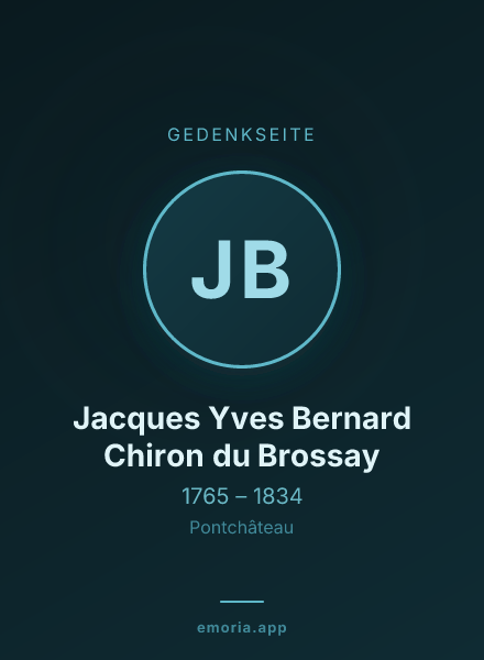 Gedenkportrait von Jacques Yves Bernard Chiron du Brossay