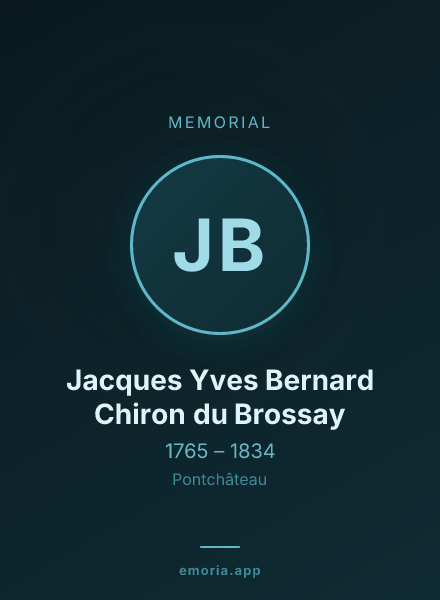 Memorial portrait of Jacques Yves Bernard Chiron du Brossay