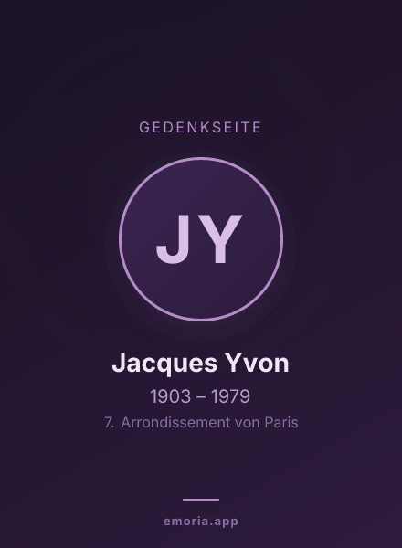 Gedenkportrait von Jacques Yvon