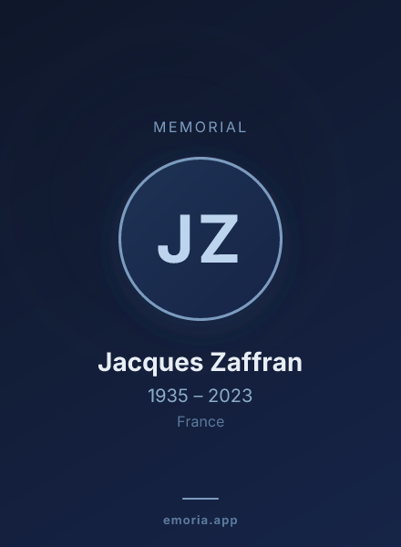 Memorial portrait of Jacques Zaffran