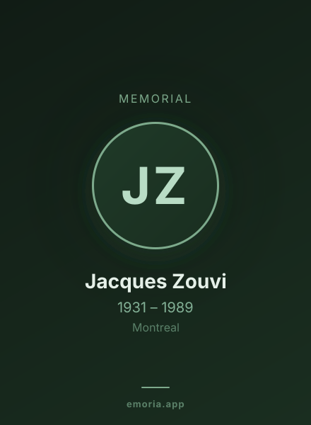 Memorial portrait of Jacques Zouvi