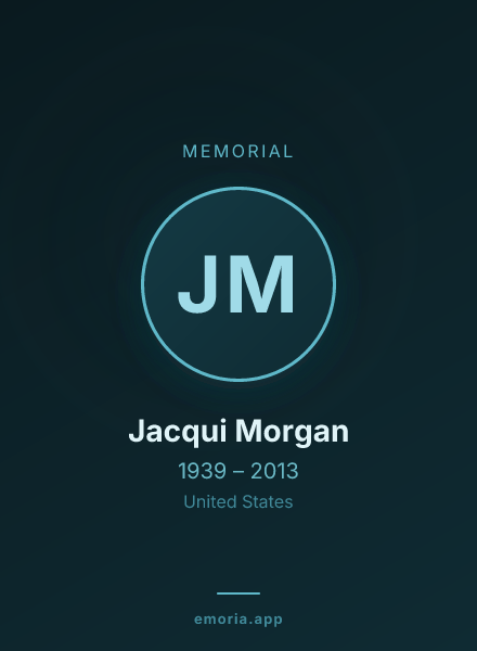 Memorial portrait of Jacqui Morgan