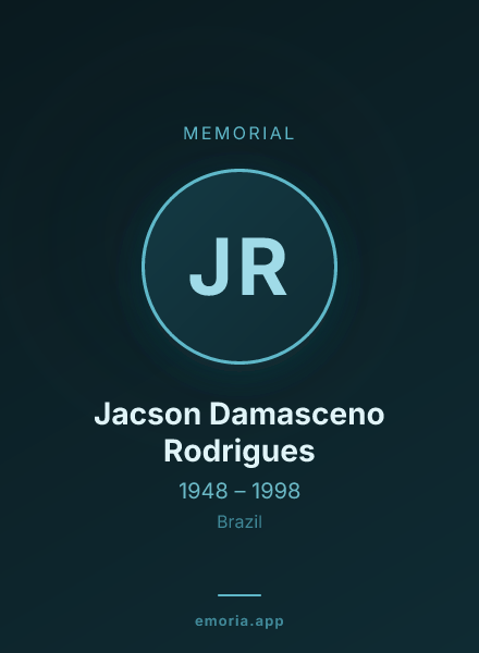 Memorial portrait of Jacson Damasceno Rodrigues