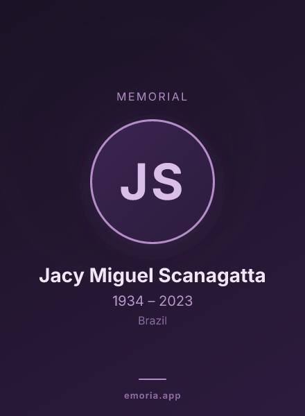 Memorial portrait of Jacy Miguel Scanagatta