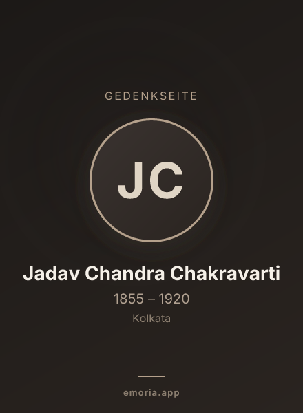 Gedenkportrait von Jadav Chandra Chakravarti