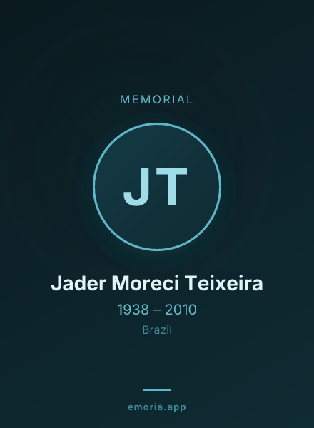 Memorial portrait of Jader Moreci Teixeira