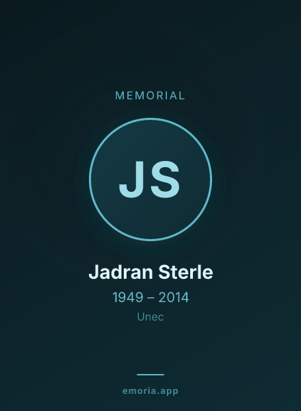 Memorial portrait of Jadran Sterle
