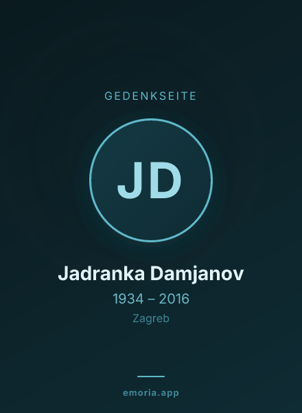 Gedenkportrait von Jadranka Damjanov