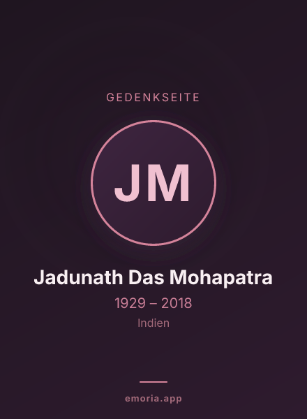 Gedenkportrait von Jadunath Das Mohapatra
