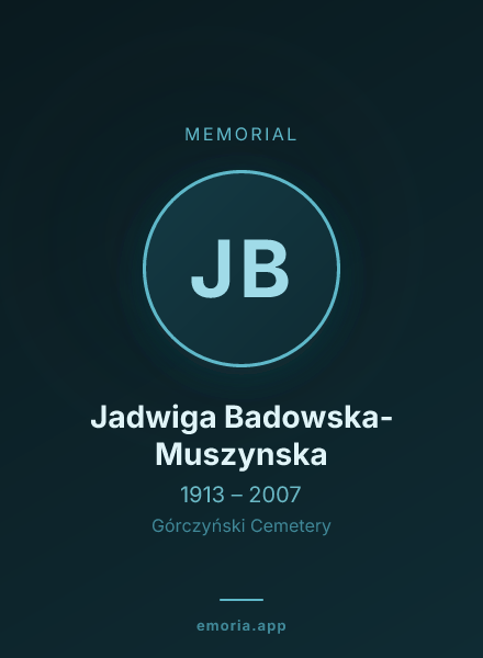 Memorial portrait of Jadwiga Badowska-Muszynska