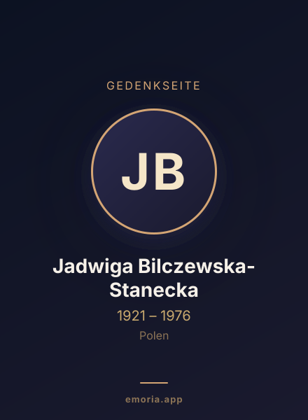 Gedenkportrait von Jadwiga Bilczewska-Stanecka