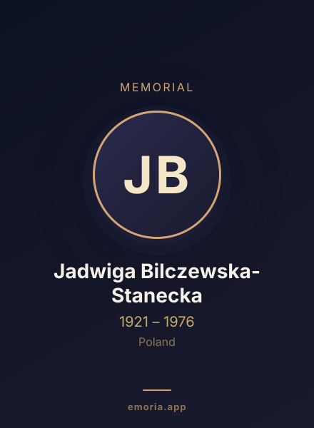 Memorial portrait of Jadwiga Bilczewska-Stanecka