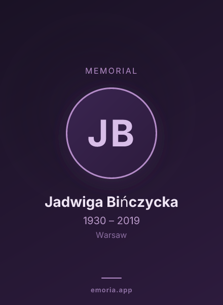 Memorial portrait of Jadwiga Bińczycka