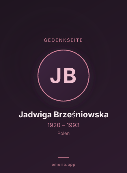 Gedenkportrait von Jadwiga Brześniowska
