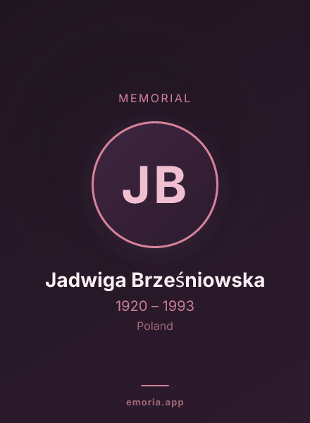 Memorial portrait of Jadwiga Brześniowska