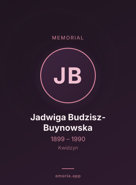 Memorial portrait of Jadwiga Budzisz-Buynowska