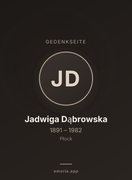 Gedenkportrait von Jadwiga Dąbrowska