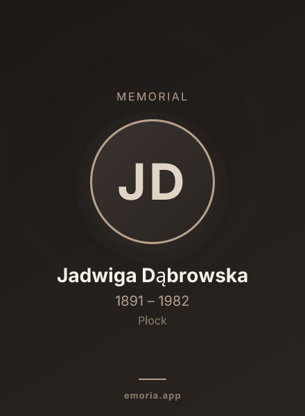 Memorial portrait of Jadwiga Dąbrowska