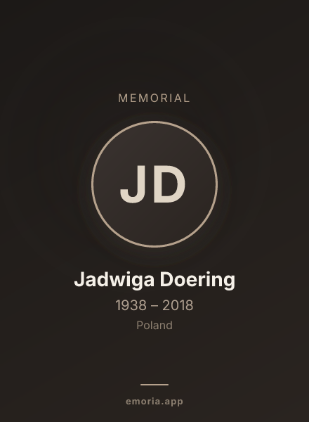 Memorial portrait of Jadwiga Doering