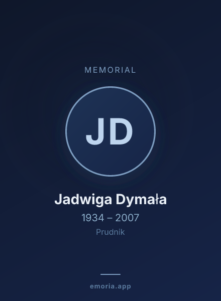 Memorial portrait of Jadwiga Dymała