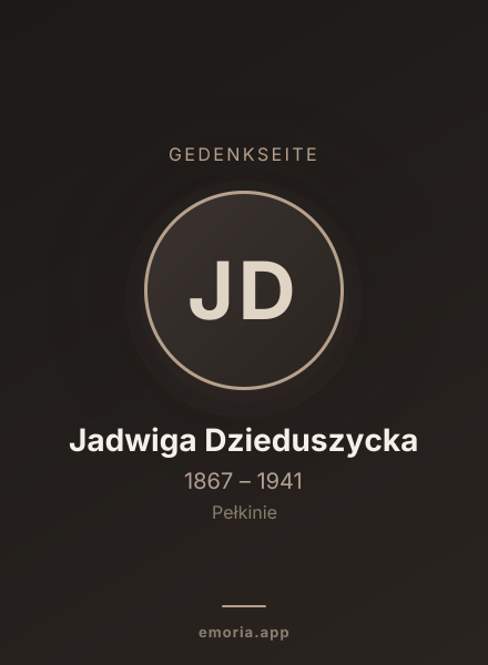 Gedenkportrait von Jadwiga Dzieduszycka
