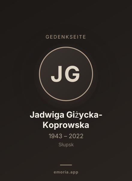 Gedenkportrait von Jadwiga Giżycka-Koprowska