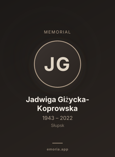 Memorial portrait of Jadwiga Giżycka-Koprowska