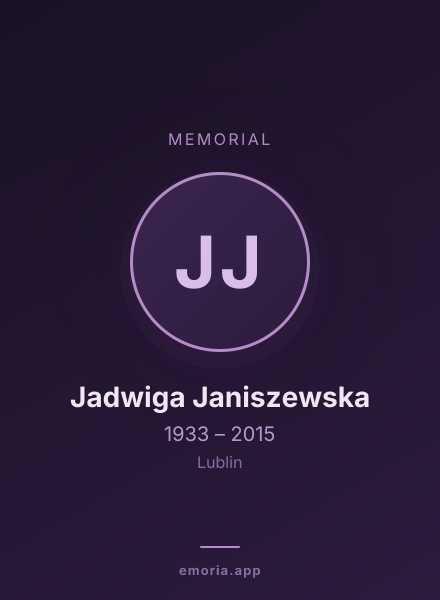 Memorial portrait of Jadwiga Janiszewska