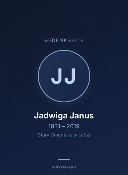 Gedenkportrait von Jadwiga Janus