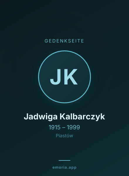 Gedenkportrait von Jadwiga Kalbarczyk