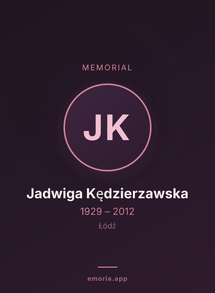 Memorial portrait of Jadwiga Kędzierzawska