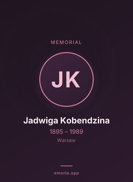Memorial portrait of Jadwiga Kobendzina