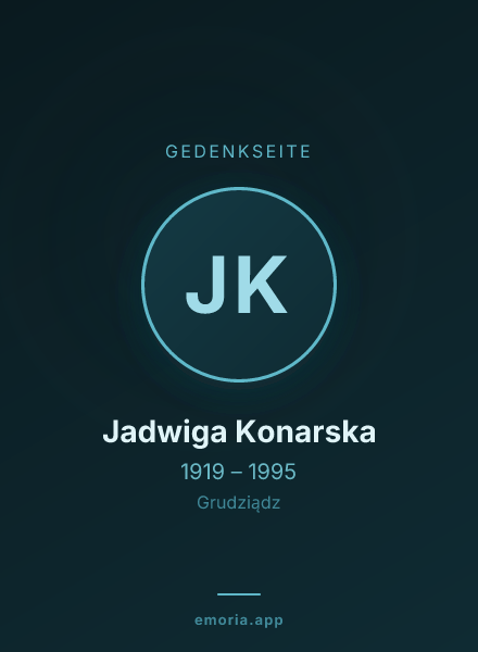 Gedenkportrait von Jadwiga Konarska